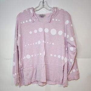 Wild Palms Women's Pink/White Dots Light Weight Hoodie Size (S)